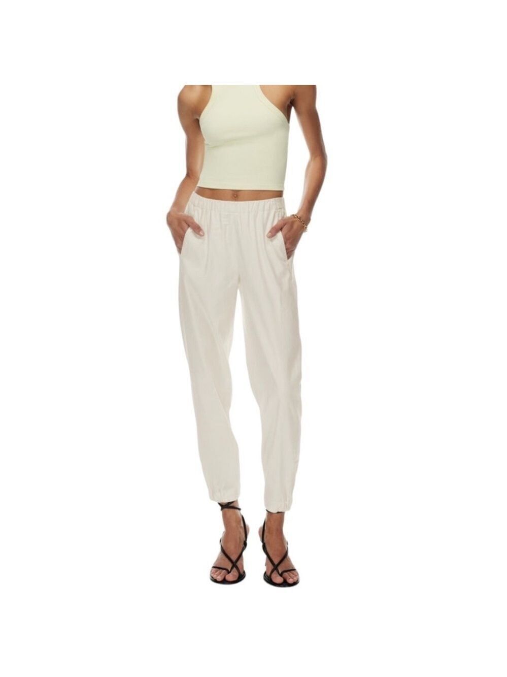 Aritzia Babaton Dexter Pull On Cropped
Pant in White Sz XS